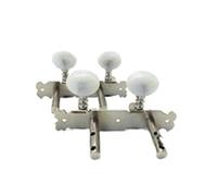 Banjo Machine Heads Set - 4 Semi-Closed Tuning Pegs with Screws and Nuts for Banjo Tuners Replacement Right and Left Handed
