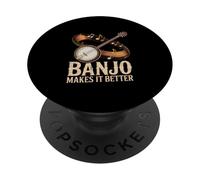 Banjo Makes It Better Bluegrass Music Lover PopSockets Adhesive PopGrip