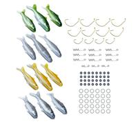 Banjo Minnow 102 Piece Deluxe Pro Kit + Lifelike Lure for All Fish + Durable Material That Catches Fish + Freshwater & Saltwater Fishing Lure + Hooks & Anchors