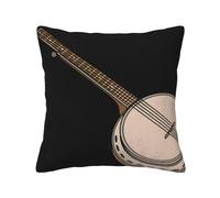 Banjo Musical,Pillow Cover, Decorative Throw Pillowcase Corduroy Cushion Covers for Bedroom Sofa,18 in