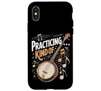 Banjo Player Practicing Kind Of Funny Music Case for iPhone X/XS