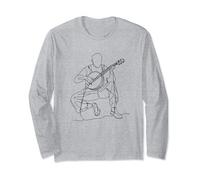 Banjo Player Sketch Country Music Long Sleeve T-Shirt