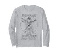 Banjo Player Vitruvian Man Leonardo Da Vinci Country Music Long Sleeve T-Shirt