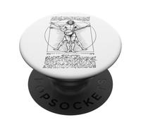 Banjo Player Vitruvian Man Leonardo Da Vinci Country Music PopSockets Adhesive PopGrip