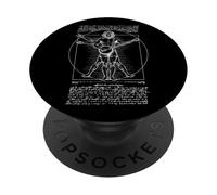 Banjo Player Vitruvian Man Leonardo Da Vinci Country Music PopSockets Adhesive PopGrip