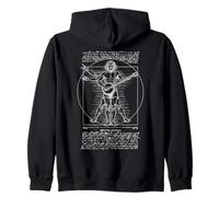 Banjo Player Vitruvian Man Leonardo Da Vinci Country Music Zip Hoodie