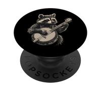 Banjo Raccoon Bluegrass Banjo Player Raccoon Playing Banjo PopSockets Adhesive PopGrip