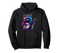 Banjo Raccoon Bluegrass Banjo Player Raccoon Playing Banjo Pullover Hoodie