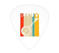Banjo Silhouette Guitar Picks Plectrums For Guitar Bass 12 Pack