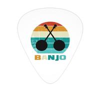 Banjo Silhouette Guitar Picks Plectrums For Guitar Bass 12 Pack
