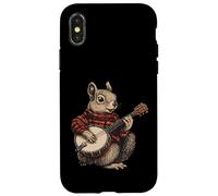 Banjo Squirrel Bluegrass Banjo Player Squirrel Playing Banjo Case for iPhone X/XS