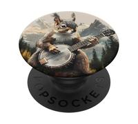 Banjo Squirrel Bluegrass Banjo Player Squirrel Playing Banjo PopSockets Adhesive PopGrip