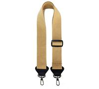 Banjo strap with Leather Ends and Metal Clips,2" Wide,Adjustable (Beige)