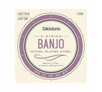 BANJO STRINGS D'ADDARIO EJ60+ - 5 STRING - NICKEL - LIGHT PLUS 9.5-20 - LOOP END