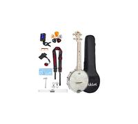 Banjo Ukulele AKLOT Concert 23 inch Remo Drumhead Open Back Maple Bod