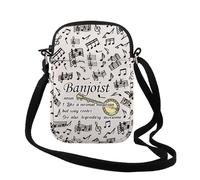 Banjoist Bag Banjo Gift Bluegrass Drum Musical Instrument Gift Banjoist Musician Definition Crossbody Bag (Banjoist Cr UK)
