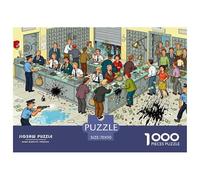 Bank Heist Drill Gone Wrong Wooden Jigsaw Puzzle Waterproof 1000 Piece Puzzles for Adults Fun Home Decoration