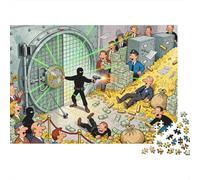 Bank Heist Vault Break-In Wooden Jigsaw Puzzle Waterproof 1000 Piece Puzzles for Adults Fun Challenging Games