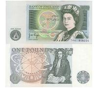 Bank of England British One pound £1 bank note Crisp UNC / 1978 / England