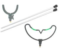 Bank Stick & Rod Rest Set 2 X Bank Stick Adjustable V Rest & Adjustable U Rest