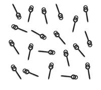 Bank Tackle Bait Screws 12mm 3 Styles Black Metal Carp Fishing Terminal Rig Tackle Pop Ups (Bait Screw with 3.1mm Ring, x 100 Pack)