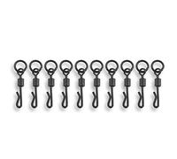 Bank Tackle Quick Change Flexi Ring Swivels Size 8 and 11 Carp Fishing Tackle Black Rig Link (x 10 Pack, Size 11)