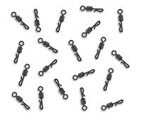 Bank Tackle Quick Change Rig Swivels Sizes 8, 11 and 16 Carp Fishing Terminal Tackle Black (x 100 Pack, Size 11 Small)
