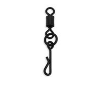 Bank Tackle Quick Change Swivels with Flexi Ring Loop Size 8 Kwik Link Carp Tackle Rigs (x 20 Pack)