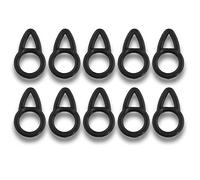 Bank Tackle Running Rig Ring Easy Run Rings Carp Pike Fishing Terminal Tackle 3 Colours (x 100 Pack, Black)