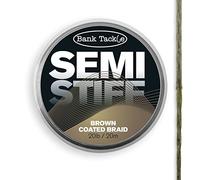 Bank Tackle Semi Stiff Coated Braid 20lb Carp Fishing Terminal Tackle Hooklink for Rigs (Gravel Brown)