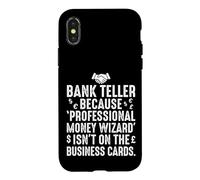 Bank Teller Professional Money Wizard Quote Handshake Design Case for iPhone X/XS