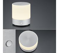 BANKAMP Button LED table lamp 18.5 cm aluminium