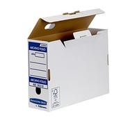 Bankers Box 0031802 - Definitive Archive Box System Spine 100 mm, Folio, Automatic Assembly, White and Blue Color
