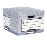 Bankers Box 10 Large System Storage Box With Lids - Cardboard Storage Box With Lids For Office Storage - Archive Boxes With
