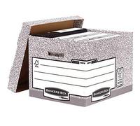 Bankers Box System FastFold Archive Boxes Grey 292(H) x 335(W) x 404(D) mm Pack of 10