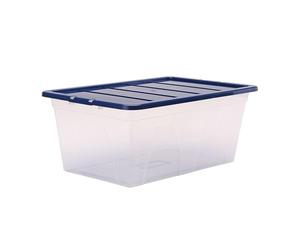 BANKERS BOX 38L Plastic Storage Box 3-Pack, BPA-Free & 100% Recycled Lids, Nesting & Stackable, Dust Cover Lid, 25x38x56cm, Ideal for Home & Office Organisation