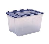 BANKERS BOX 55L Plastic Tote Box 3-Pack, BPA-Free Polypropylene, 100% Recycled Lids, Nesting & Stackable, Split Lid, 35x43x59cm, Versatile for Home & Office