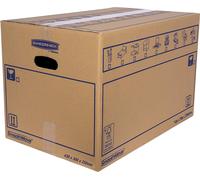 Bankers Box 6208301 Pack of 10 Cardboard Boxes with Handles for Moving, Storage