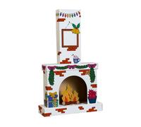BANKERS BOX Christmas Colour-in Fireplace for Kids XL (137 x 27.7 x 82cm) - Arts & Crafts Toy, Indoor Play Activity, FSC Certified & Recyclable - Ages 3+