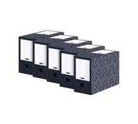 Bankers Box Decor 150mm Transfer File Midnight Blue/Grey (Pack of 5)
