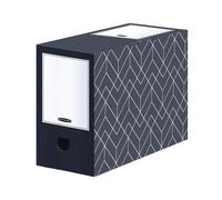 Bankers Box Decor 150mm Transfer File Midnight Blue/Grey (Pack of 5)