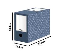 Bankers Box Decor 150mm Transfer File Slate Blue (Pack Of 5) -