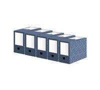 Bankers Box Decor 150mm Transfer File Blue Pack of 5 4483901