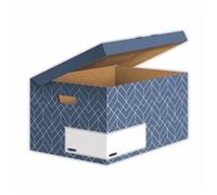 Bankers Box Decor Flip Top Box - Urban Slate Blue Pack of 5