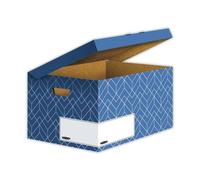 Bankers Box Decor Flip Top Box - Urban Slate Blue Pack of 5