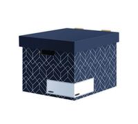 Bankers Box Decor Storage Box Urban Midnight Blue Pack of 5