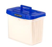 BANKERS BOX Heavy Duty Portable Plastic File Box with Hanging Rails, Letter, 1 Pack (0086304)