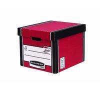 Bankers Box Premium 726 Tall Storage Box - Red, Pack of 10
