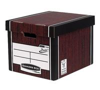 Bankers Box Premium 726 Tall Storage Box - Woodgrain, Pack of 10