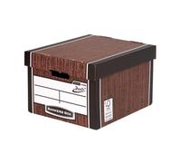 Bankers Box Premium Presto Classic Archive Boxes Woodgrain 257(H) x 342(W) x 400(D) mm Pack of 10